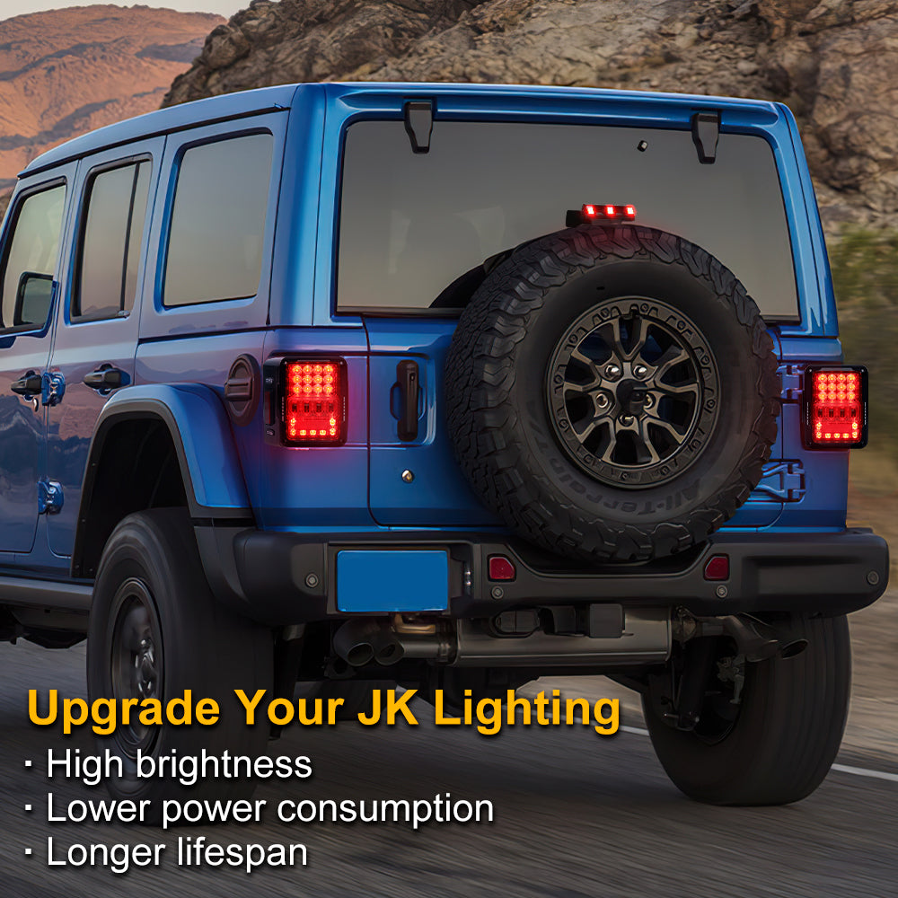 LED Tail Lights & 3rd Brake Light Combo | LED Lights for Jeep
