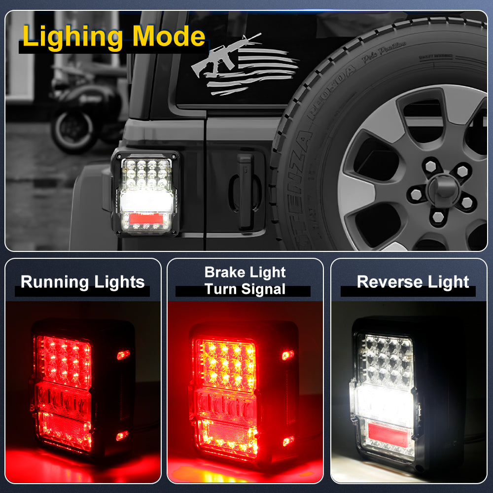 LED Tail Lights & 3rd Brake Light Combo | LED Lights for Jeep