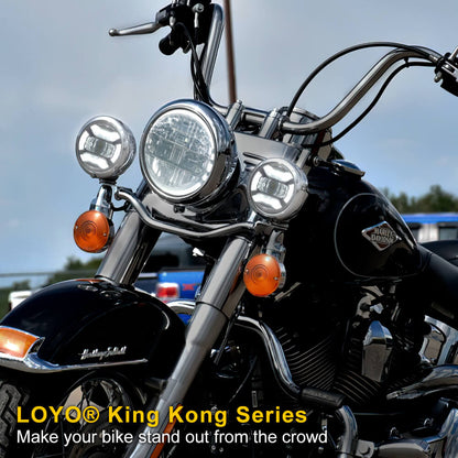 4.5 inch 30W LED Passing Lamps for Harley Davidson - Dual Light Modes, DOT Approved