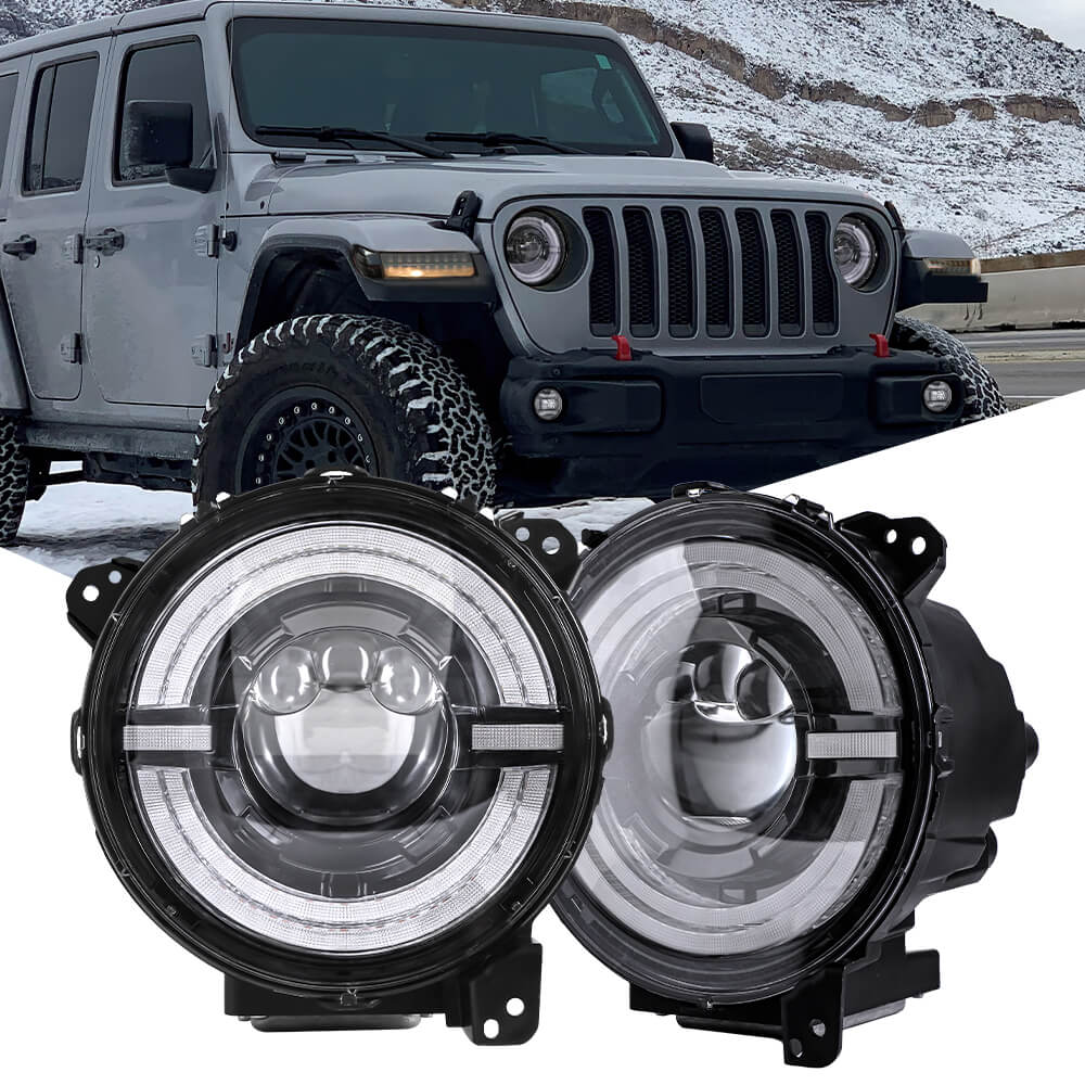 Jeep 9 Inch LED Headlights for Wrangler JL Gladiator JT- LOYO Sunlight Headlights