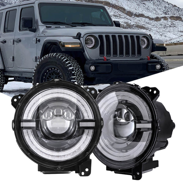 Jeep 9 inch LED Headlights for Wrangler JL Gladiator JT | LOYO Sunlight ...