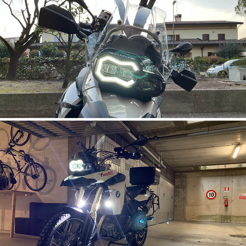Osram LED Headlight High/Low Halo Lighting Motorcycle Headllamp for BMW