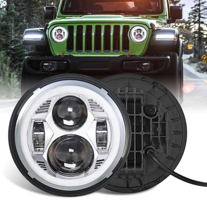 7 inch SPIDER Headlight With Angel Eye | Set freeshipping - loyolight