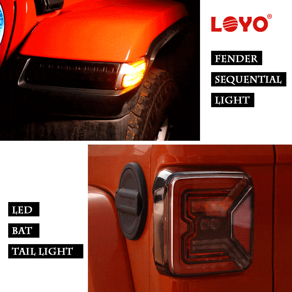 LOYO Fender Turn Signals Sequential Light+Led Bat Tail Light freeshipping - loyolight