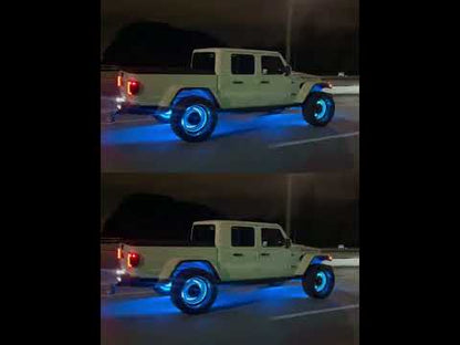 Chasing RGB  Wheel Lights for Trucks, with Turn Signal And Braking Function