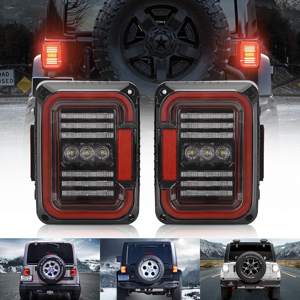 The Best LED Tail Lights for Jeep Wrangler JK, LOYO Patent Design ...